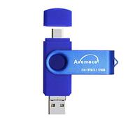 AVOMOCO 3.1 128GB 3 in 1 High Speed Flash Drive for Android Phones Type C/USB C Devices,Tablets .Photo Stick for Samsung Galaxy,LG,Google Pixel,Hua Wei.(for Micro &USB C Ports,Not for iPhone) (128GB)