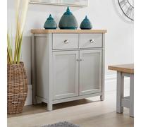 Avon 2 Drawer 2 Door Cupboard Unit 36mm Top Home Source Grey One Size