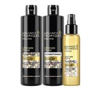 Avon Advance Techniques Ultimate Shine Collection Includes Shampoo 250ml, Conditioner 250ml, and Illuminating Treatment Spray 100ml