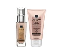 Avon Anew Multi-protection Shield Day Cream with SPF 15 & Antioxidants 50ml & Avon Anew Renewal Power Serum 30ml Duo, Formulated with Protinol™ Technology, For Firmer Looking Skin, Cruelty Free