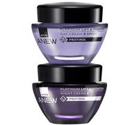Avon Anew Platinum Day and Night Duo With Protinol™ Technology includes Platinum Lift & Tighten Day Cream SPF20 and Platinum Lift & Tighten Night Cream