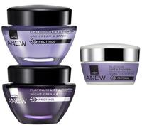 Avon Anew Platinum Lift & Tighten Trio With Protinol™ Technology includes Day Cream SPF20, Night Cream and Dual Eye System