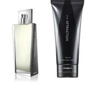 Avon Attraction Eau de Toilette EDT Aftershave Spray 75ml (Attraction + Body Wash)