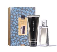 AVON Attraction Original For Him Gift Set, with Attraction Eau de Toilette 75ml & Hair and Body Wash 200ml, in a Gift Box, Woody, Amber & Musk Scent, Long-Lasting Formula, Cruelty-Free