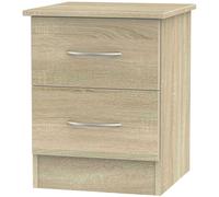 Avon Bedside Cabinet - 2 Drawer - Oak
