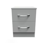Avon Bedside Table Grey 2 Drawers 51cm