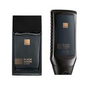 Avon Black Suede Eau De Toilette EDT Aftershave 100ml (Black Suede Dark + Body Wash)