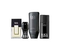 Avon Black Suede Mens Eau De Toilette No 1 Fragrance 4 Piece Gift Set Body Spray Roll On Body Wash