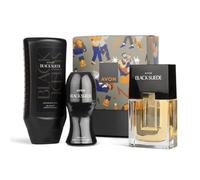 Avon Black Suede Three Piece Gift Set with Black Suede EDT 75ml, Roll-On Anti-Perspirant Deodorant 50ml and Hair & Body Wash 250ml