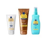 Avon Care SPF 50 Sun Essentials Trio, High Protection, Water Resistant and Fast Absorbtion - Includes Sun Shine Control SPF50 Face Cream, Tan Maximiser Lotion & After Sun Cooling Spray