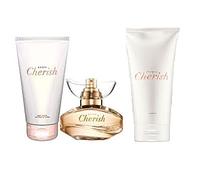 Avon Cherish set consists of 50ml EDP, 150ml Shower Gel and 150ml Body Lotion - NOT GIFT BOXED