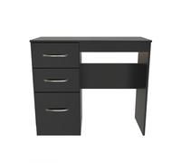 Avon Desk Black 3 Drawers 90cm