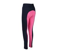 Avon Equine Cotton Lycra Childrens Horse Riding Jodhpurs for Girls Two Tone Soft Stretchy Soft Junior Child Knee Patch Equestrian Jodhpurs Jod (Navy/Pink, 30)