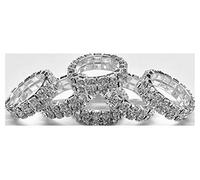 Avon Equine Crystal Horse Mane Bands & Diamante Horse Mane Double Row Plaiting Bands In (Silver, Pack of 12)