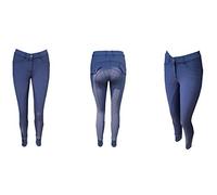 Avon Equine Girls and Women Horse Riding Breeches Ladies Full Seat Grip Silicone Breech Sticky Bum Blue