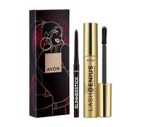 Avon Lash Genius Eye Two Piece Gift Set with Lash Genius Multitask & Multiply Mascara in Blackest Black 10ml and Glimmerstick Eyeliner in Blackest Black in a Gift Box