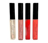 AVON Lip gloss 4 Piece set Plumping Gloss, Hydrating, Nourishing, (1 x Coral reef, 1 x Fiery Red, 1 x Shimmered, 1 x Clear) 6ml Smooth Soft Liquid For Girls And Women
