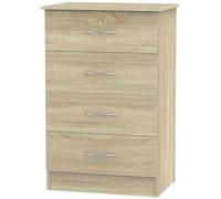 Avon Oak Effect 4 Drawer Midi Chest