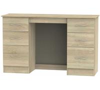 Avon Oak Effect 6 Drawer Double Dressing Table