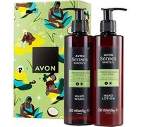 Avon Senses Essence Lemongrass & Coconut GIFT BOXED & Sealed Hand Care Duo - 195ml Hand Wash + 195ml Hand Lotion