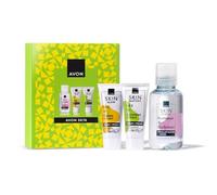 AVON Skin Minis Gift Set, with Glow Serum + Cream 10ml, Mattify Serum + Cream 10ml & Gentle Micellar Water + Toner 50ml, in Gift Box, Radiance-Boosting, Mattifying & Cleansing Skincare
