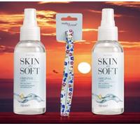 Avon Skin So Soft 2 x Original Dry Oil Spray with Citronella Which Repels Mosquito, Fly & Midge Insects - Plus Free Flower Hair Accessory