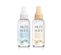 Avon Skin So Soft Original Dry Oil Spray + Enhance and Glow Airbrush Tanning Spray 150ml Duo, Sun Kissed Glow, Formulated with Jojoba Oil and Vitamin E, Quick Dry Formula, Cruelty Free
