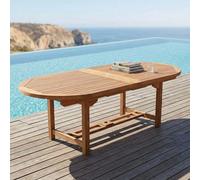 Avon Teak Oval Extending Dining Table - 240-300cm
