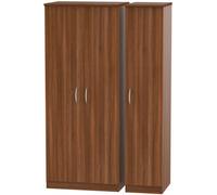 Avon Walnut Effect 3 Door Triple Wardrobe
