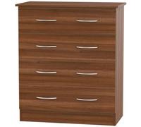 Avon Walnut Effect 4 Drawer Chest