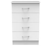 Avon White 4 Drawer Midi Chest
