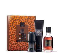 Avon Wild Country Men's Gift Set, EDT 75ml, Aftershave Conditioner 100ml, Roll-On Deodorant 50ml with Gift Box