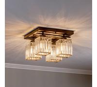 Avonni Ceiling light AV-1795-4BSY 4-bulb square, black