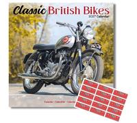 Avonside Classic British Bikes 2027 Calendar with Organisational Stickers