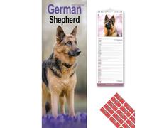 Avonside German Shepherd 2027 Slimline Calendar with Organisational Stickers, 12 Month UK Wall Planner (Jan-Dec 2027), Home, Office or Kitchen Organiser for Dog Lovers, 15 x 42 cm