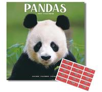 Avonside Pandas 2027 Square Calendar with Organisational Stickers