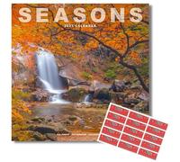 Avonside Seasons 2027 Calendar with Organisational Stickers, 16 Month Square Wall Calendar (Sept 2026 - Dec 2027), UK Planner with Seasonal Scenes, Nature Lovers, Home or Office, 11.6 x 11.6 in