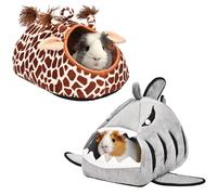 Avont 2 Pack Guinea Pig Bed House Hideout for Cage, Small Pet Washable