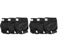 Avont 6 Pack Reusable Dog Diapers, Highly Absorbent Washable and Eco-Friendly Sanitary Wraps Panties for Female Pets -3 Black(L)
