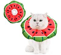 Avont Cat Cone Collar Soft, Adjustable Recovery E Collar Alternative for Cats Kittens Puppies, Elizabethan Neck Cone of Shame to Prevent Licking Biting After Surgery Protect Wounds -Melon(S)