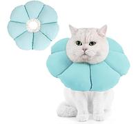 Avont Cat Cone Collar Soft, Adjustable Recovery E Collar Alternative for Cats Kittens Puppies, Elizabethan Neck Cone of Shame to Prevent Licking Biting After Surgery Protect Wounds -Blue(M)