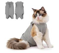 Avont Cat Recovery Suit,Cat Onesie for Female Male Cats Grey M