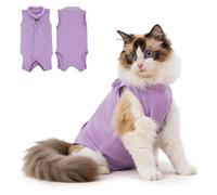 Avont Cat Recovery Suit,Cat Onesie for Female Male Cats Purple S