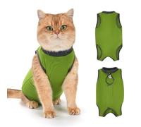 Avont Cat Recovery Suit for Surgery,Anti-Licking Onesie for Kittens Green M | Breathable & Comfortable Surgical Post-Operative Protective Bodysuit, Comfortable Alternative to E-Collar