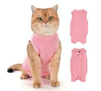 Avont Cat Recovery Suit for Surgery,Anti-Licking Onesie for Kittens Pink M
