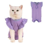 Avont Cat Recovery Suit - Post-Surgery Onesie for Cats Purple MX