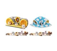 Avont Guinea Pig Hideout Tunnel Bundle with Guinea Pig Hideout Tunnel Bed for Small Animals,Chinchillas Hamsters