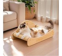 Avont Sisal Cat Scratcher Bed, Natural Solid Wood Scratch Lounger, No Mess Scratching Chair Couch for Indoor Cats -Large