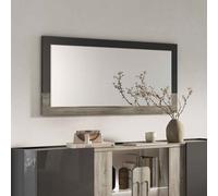 avora high gloss mirror in dark grey pine and led