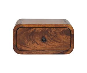 Avora Mini Wall-Mounted Chestnut 1 Drawer Nightstand